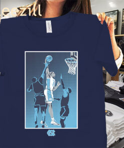 Poster Official UNC's Caleb Wilson Shirt UNC Basketball Tees