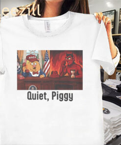 Quiet Piggy Trump Shirt – Political Satire Tee