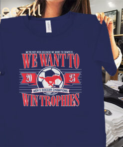 SMU We Want To Win Trophies Shirt SMU Soccer Tees