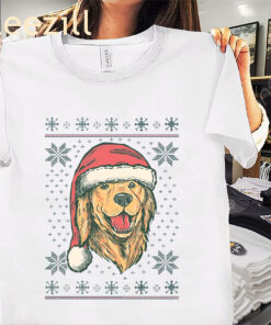 Santa Dog Ugly Sweater Shirt Ugly Xmas 2025 Tee