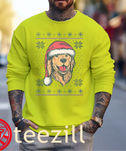 Santa Dog Ugly Sweater Shirt Ugly Xmas 2025 Tees