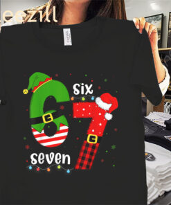 Six Seven 67 Christmas Boys Girls Kids Teens Xmas Shirt