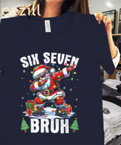 The Bruh 67 Six Seven Santa Dabbing Christmas Shirt