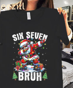 The Bruh 67 Six Seven Santa Dabbing Christmas Shirts