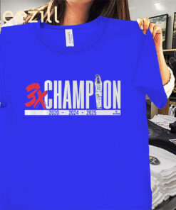 Three-Time Champion Shirt Los Angeles Baseball Tee