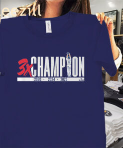 Three-Time Champion Shirt Los Angeles Baseball Tees