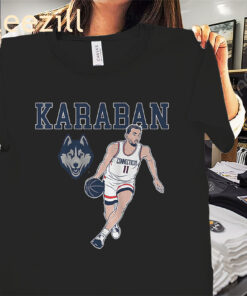 UConn Alex Karaban Name Pose Shirt UConn Basketball Tees