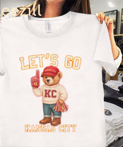 Vintage Let's Go Kansas City Chiefs Bear Shirts
