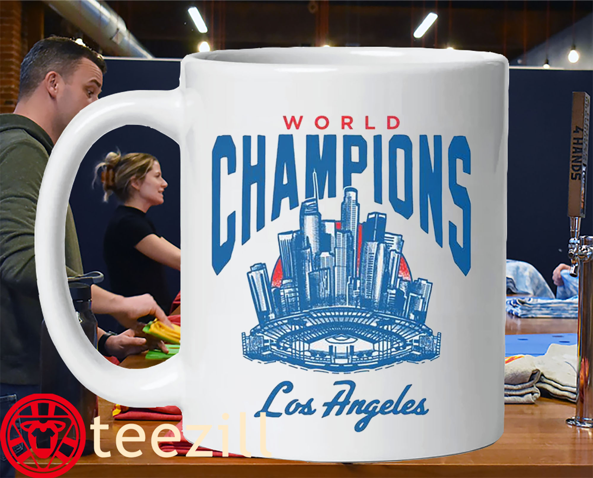 World Champions LA Skyline Tee Mug