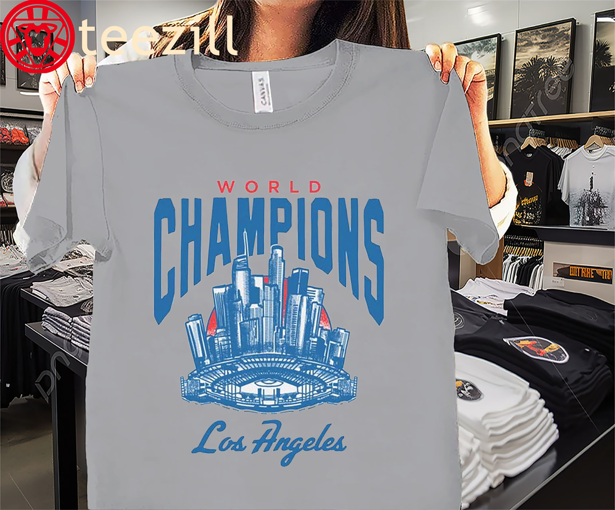 World Champions LA Skyline Tee Shirts