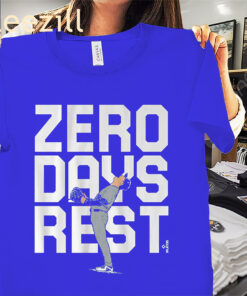 Zero Days Rest Shirt Yoshinobu Yamamoto Tshirt Los Angeles Baseball Tee