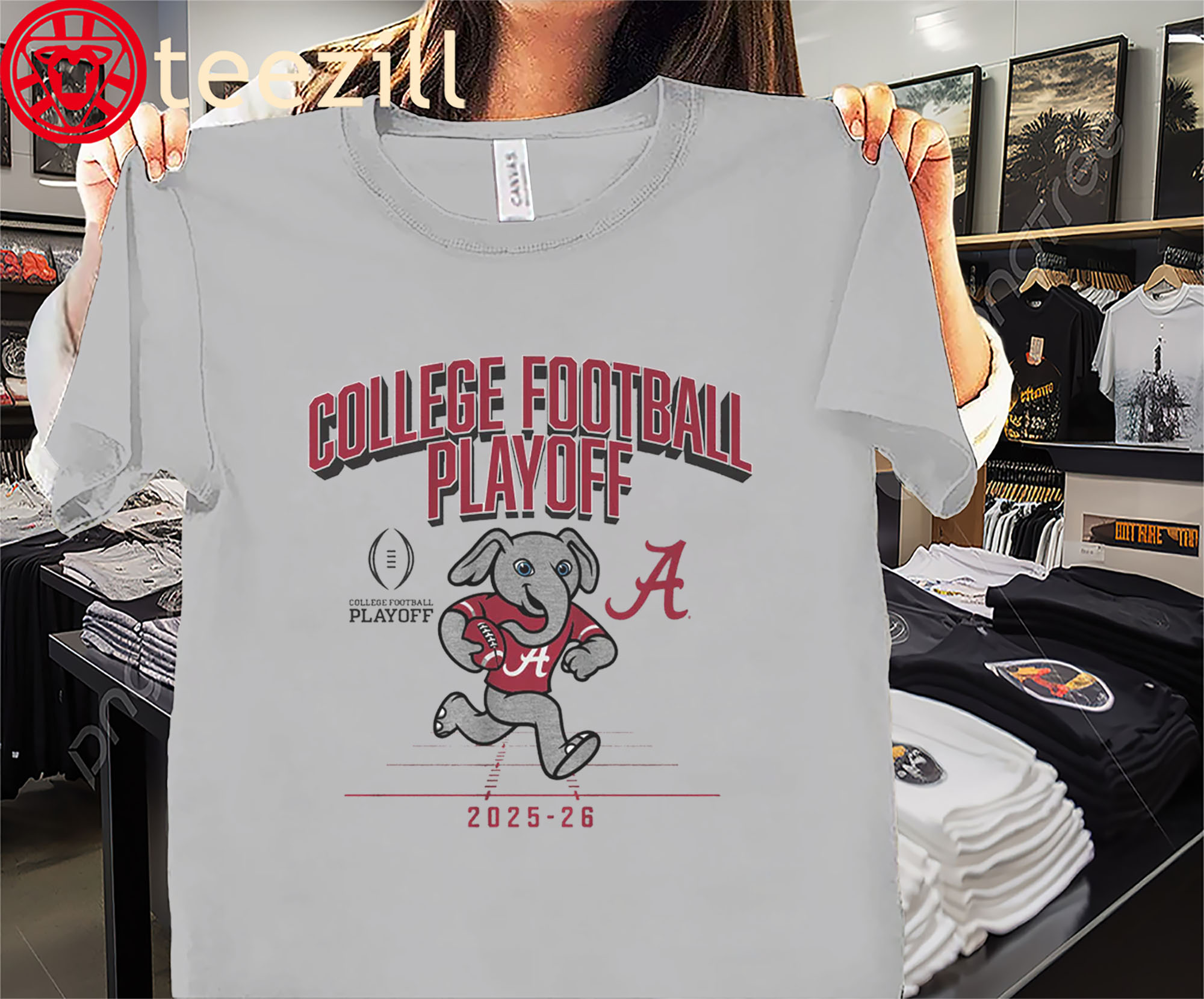 Alabama 2025 CFP Mascot Shirt Alabama Football Tees