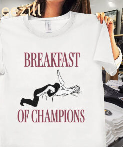 Breakfast of Champions Shirt Funny Ultra Cotton Sex Tee