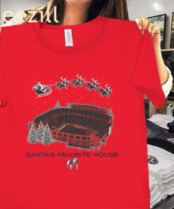 Georgia Football Santa's Favorite House Shirt Georgia Xmas Tee