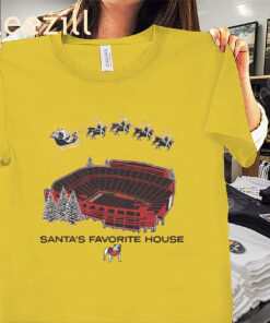 Georgia Football Santa's Favorite House Shirt Georgia Xmas Tees