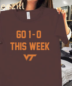 Go 1-0 This Week VT Shirt Virginia Tech Football Tee