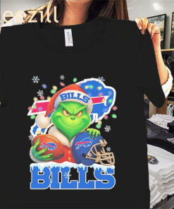 Grinch Buffalo Bills Christmas Light Premium Tee Shirts