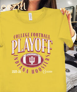 Indiana 2025 CFP Curve Shirt – Indiana Hoosiers Football Tee