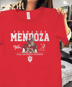 Indiana Fernando Mendoza 2025 Heisman Winner Shirt Indiana Football Tee