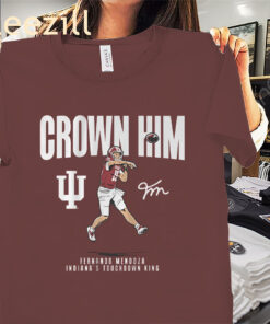 Indiana Fernando Mendoza Crown Him Shirt Indiana Football Tees