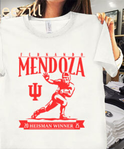 Indiana Fernando Mendoza Heisman Trophy Shirt Indiana Football Tee