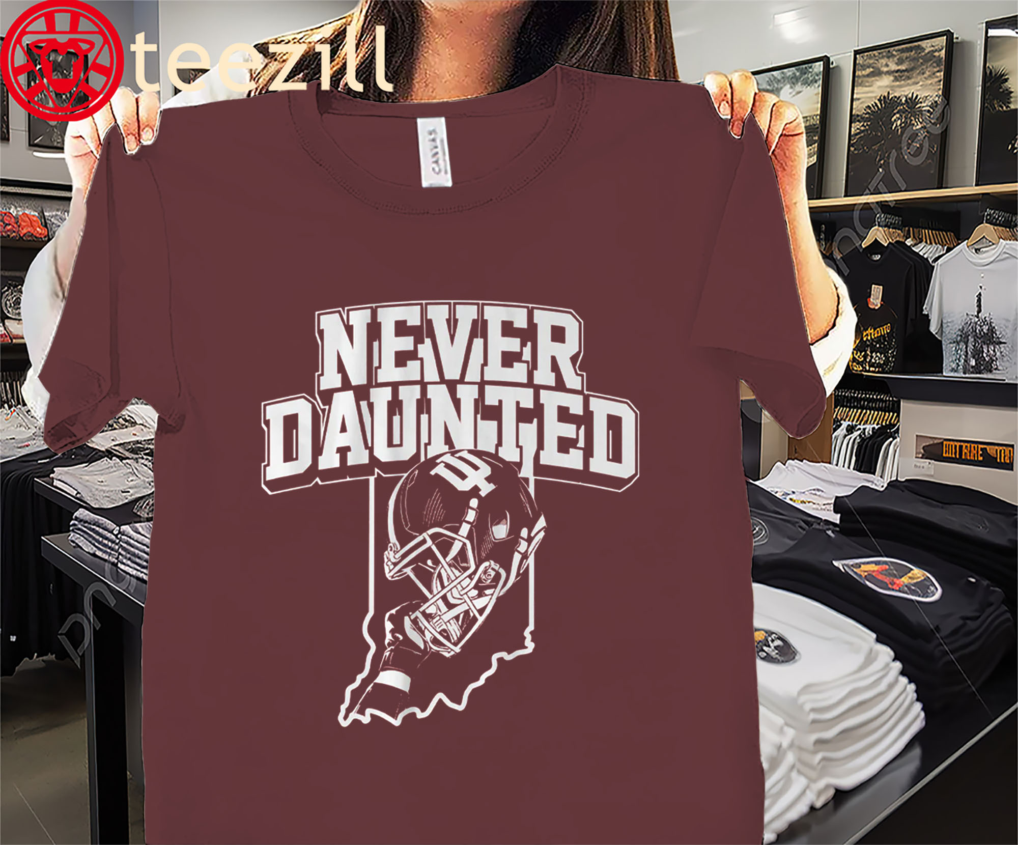 Indiana Never Daunted Shirt Indiana Football Tees