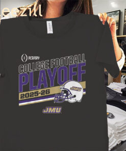 JMU 2025 CFP Stripe Shirt James Madison Dukes Football Tee
