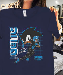 Jahmyr Gibbs Sonic the Hedgehog Shirt Detroit Lions Football Tees