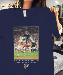 Kyle Pitts Sr. Black NFL Flash Features Week 15 T-Shirt Atlanta Falcons Football Tees