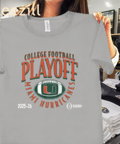 Miami 2025 CFB Playoff Curve Shirt Miami Football Tee