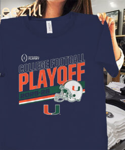Miami 2025 CFP Stripe Shirt – Miami Football Tees