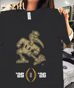 Miami Football: 2025–26 College Football Playoff Tee Shirt