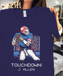 Most Valuable Pixels Touchdown J. Allen Shirt - Buffalo Bills Football Tees