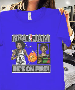 NBA Jam Spurs Dylan Harper He's On Fire Shirt San Antonio Spurs Basketball Tees