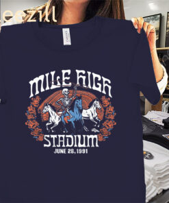 NFL Broncos Skeleton Mile High Stadium Shirt - Denver Broncos Football Tees