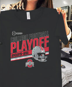 Ohio 2025 CFP Stripe Shirt - Ohio State Football Tee