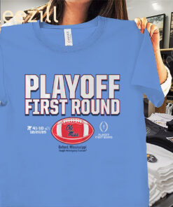 Ole Miss 2025 CFP First Round Winner Shirt Ole Miss Rebels Football Tee