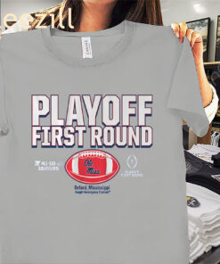 Ole Miss 2025 CFP First Round Winner Shirt Ole Miss Rebels Football Tees