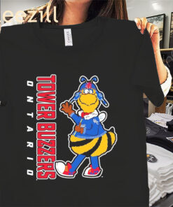 Ontario Tower Buzzers Mascot Maverick Shirt Ontario Basaball Tee