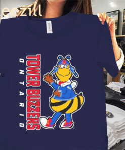 Ontario Tower Buzzers Mascot Maverick Shirt Ontario Basaball Tees