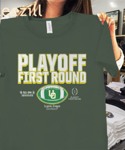 Oregon Ducks 2025 CFP First Round Winner Shirt - Oregon Ducks Football Tees