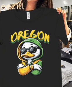Oregon Ducks Football Tee Duck Sunglasses Men and Women's Shirt