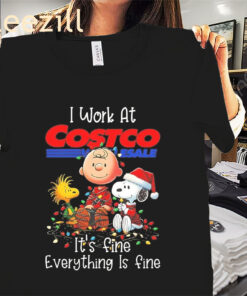 Peanuts Characters Christmas Lights I Work At Costco Wholesale Premium Shirt