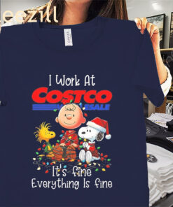 Peanuts Characters Christmas Lights I Work At Costco Wholesale Premium Shirts
