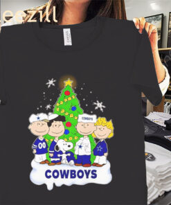 Peanuts Characters Dallas Cowboys And Friends Christmas Premium Shirt