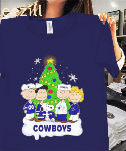 Peanuts Characters Dallas Cowboys And Friends Christmas Premium Shirts