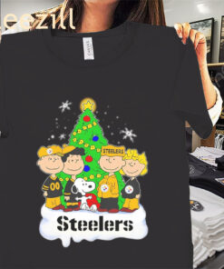 Peanuts Snoopy Pittsburgh Steelers And Friends Christmas Premium Shirt
