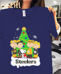 Peanuts Snoopy Pittsburgh Steelers And Friends Christmas Premium Shirts