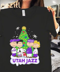 Peanuts Utah Jazz Christmas Premium Tee Shirt