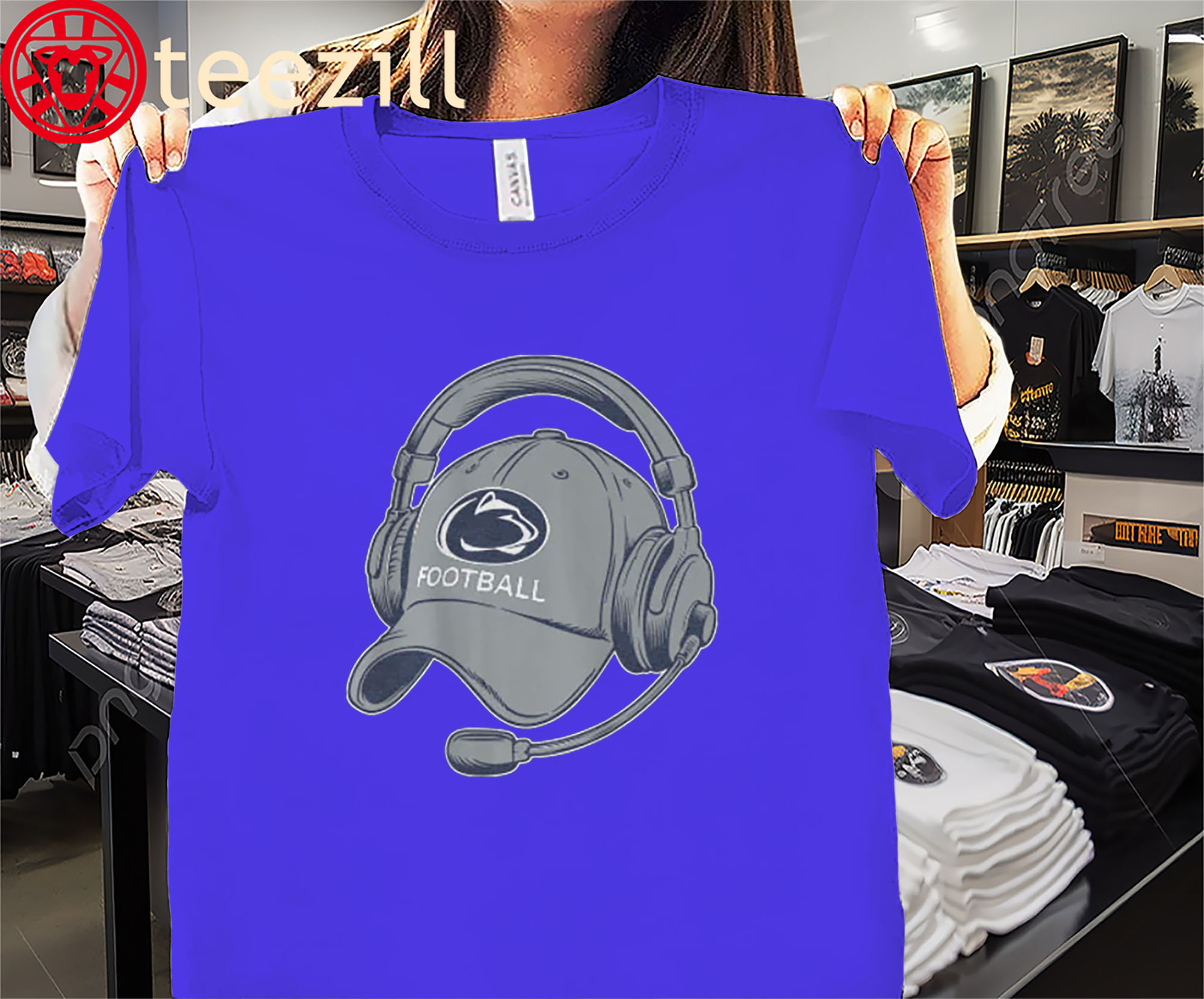 Penn Coach's Hat & Headset Shirt Penn State Football Tee - Image 2